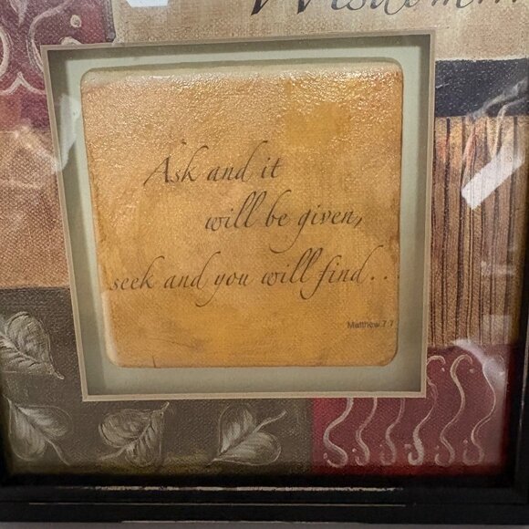 Framed Inspirational Wall Art Wisdom  Home Decor 8 x 8 in - Picture 6 of 6